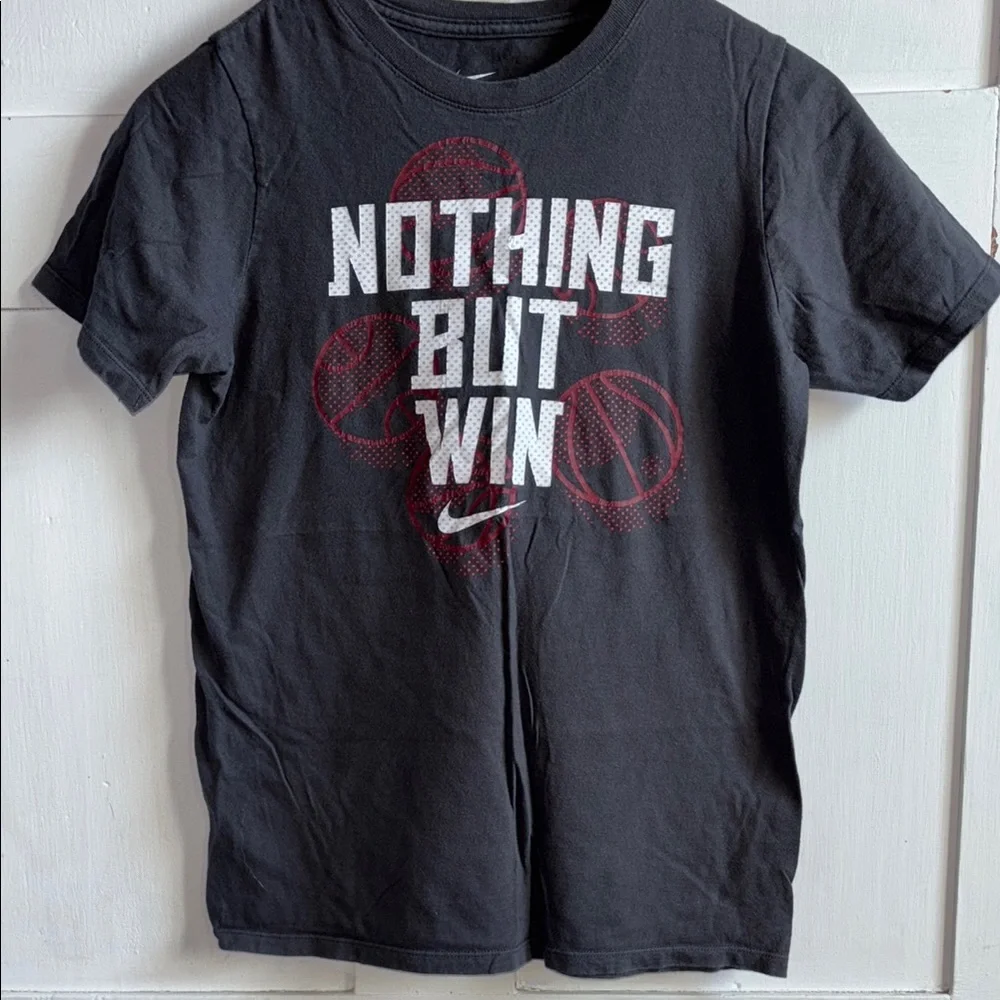 Nike Black and Red Kids Short Sleeve Tee